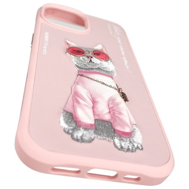 Nimmy Glasses Cool Cat iPhone 15 Case - Pink 8
