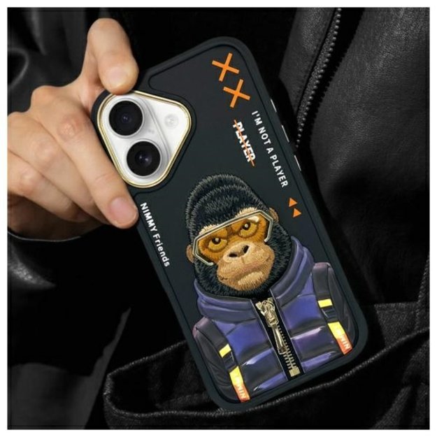 Nimmy Cool&amp Cute 2.0 Monkey case for iPhone 16 - black 10