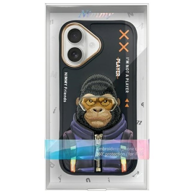 Nimmy Cool&amp Cute 2.0 Monkey case for iPhone 16 - black 11
