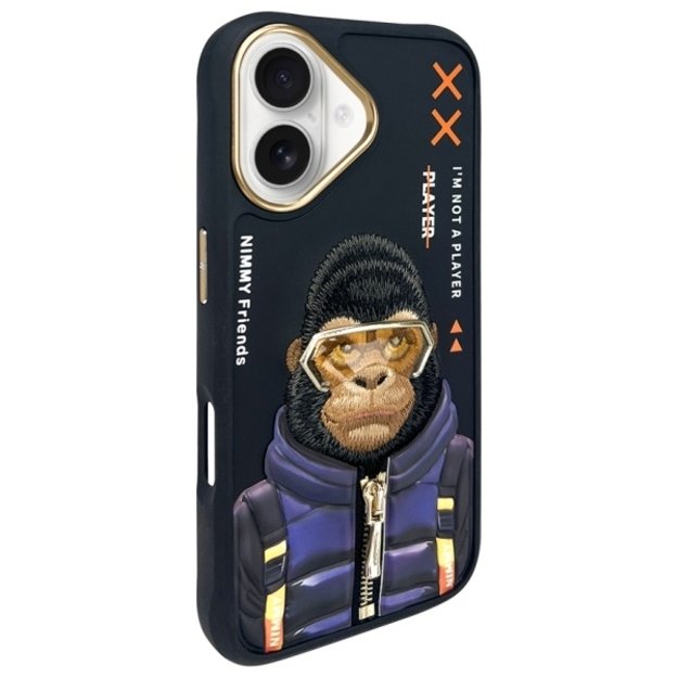 Nimmy Cool&amp Cute 2.0 Monkey case for iPhone 16 - black 1