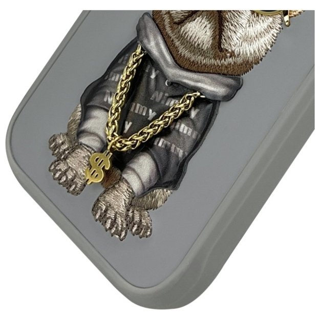Nimmy Glasses Cool Dog Case for iPhone 16 Pro Max - Gray 3