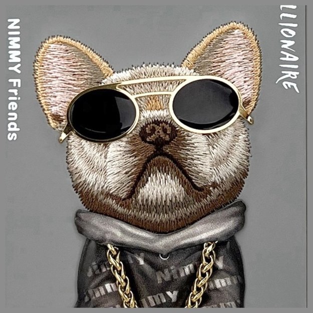 Nimmy Glasses Cool Dog Case for iPhone 16 Pro Max - Gray 6