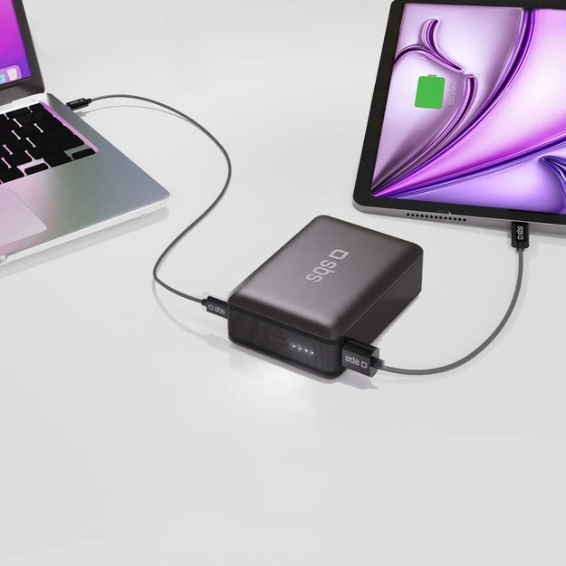 Powerbank SBS 20000mAh 65W PD AFC USB-C USB-A for laptop, tablet, smartphone - black 3