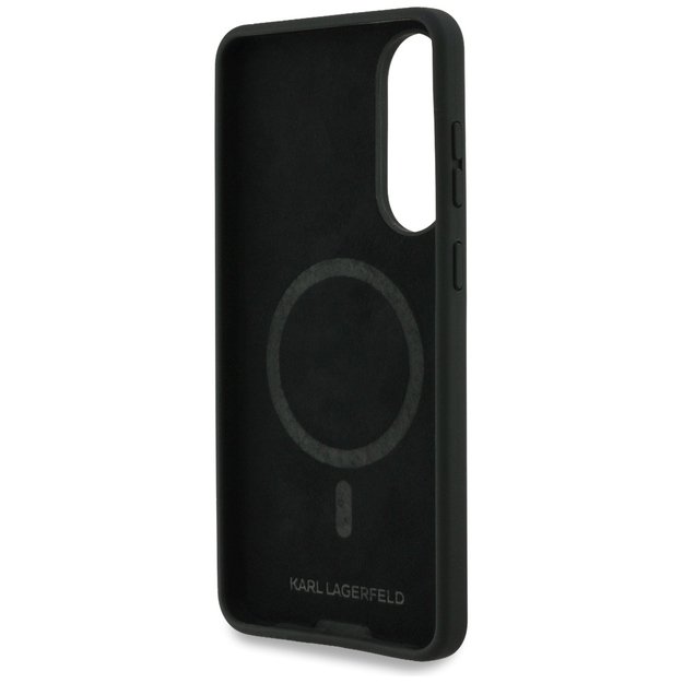 Karl Lagerfeld Silicone nauble Heads And Circle MagSafe case for Samsung Galaxy S25 Edge - black 6
