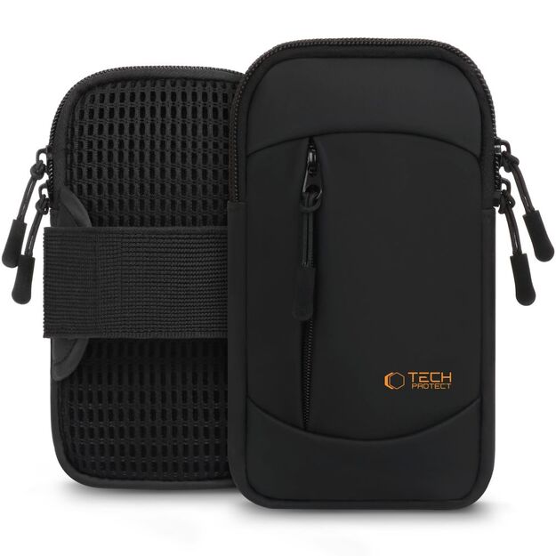 Tech-Protect M6 Universal Sport Armband - Black and Orange
