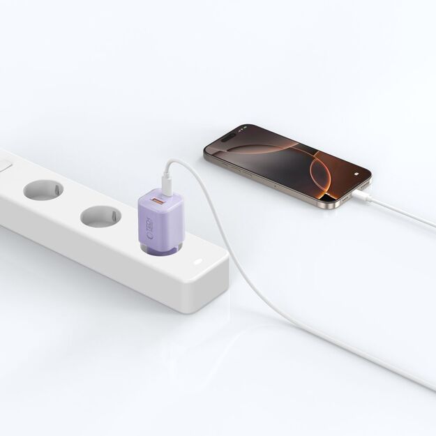 Tech-Protect NCM33 PD 33W QC3.0 USB-C / USB-C Wall Charger - Purple 5