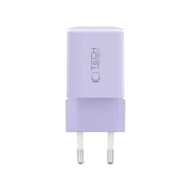 Tech-Protect NCM33 PD 33W QC3.0 USB-C / USB-C Wall Charger - Purple 2