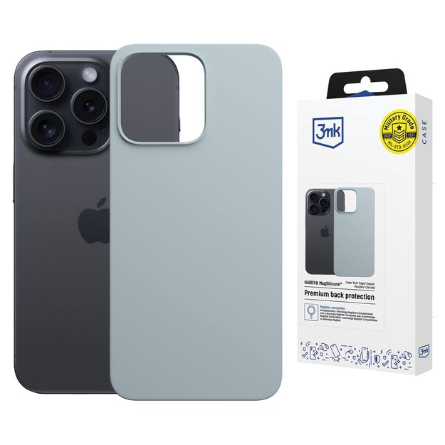 3mk Hardy MagSilicone Case for Apple iPhone 13 Pro Max - Blue