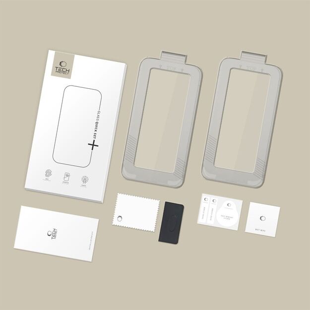 Tech-Protect Quick Set+ 2-pack tempered glass for iPhone 17 - black 6