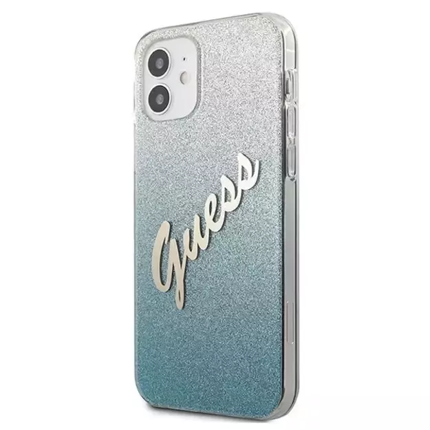 Guess GUHCP12SPCUGLSBL iPhone 12 mini 5.4&quot  blue/blue hardcase Glitter Gradient Script 8