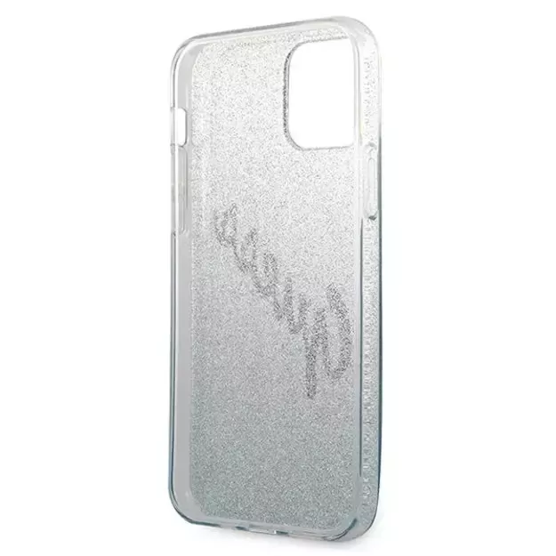 Guess GUHCP12SPCUGLSBL iPhone 12 mini 5.4&quot  blue/blue hardcase Glitter Gradient Script 13