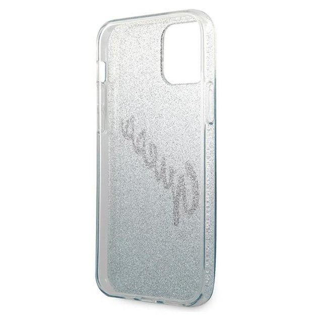 Guess GUHCP12SPCUGLSBL iPhone 12 mini 5.4&quot  blue/blue hardcase Glitter Gradient Script 6