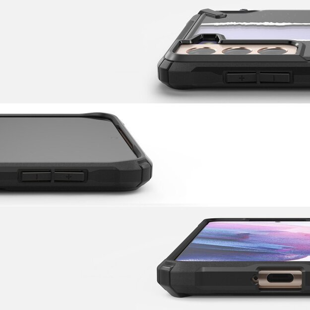 Ringke Fusion X Design durable PC Case with TPU Bumper for Samsung Galaxy S21+ 5G (S21 Plus 5G) black (Ticket band) (XDSG0052) 1