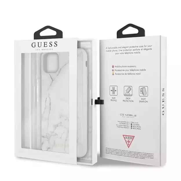 Guess GUHCN65HYMAWH iPhone 11 Pro Max white/white Marble 6
