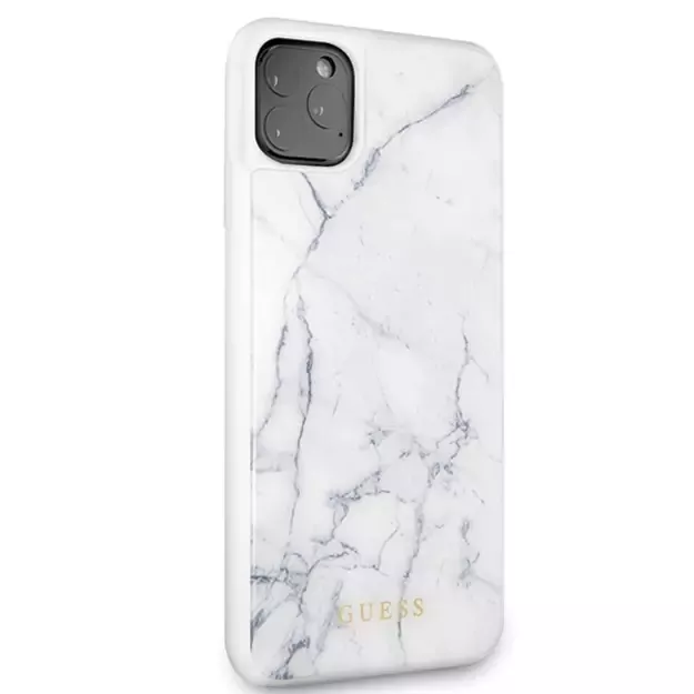 Guess GUHCN65HYMAWH iPhone 11 Pro Max white/white Marble 4