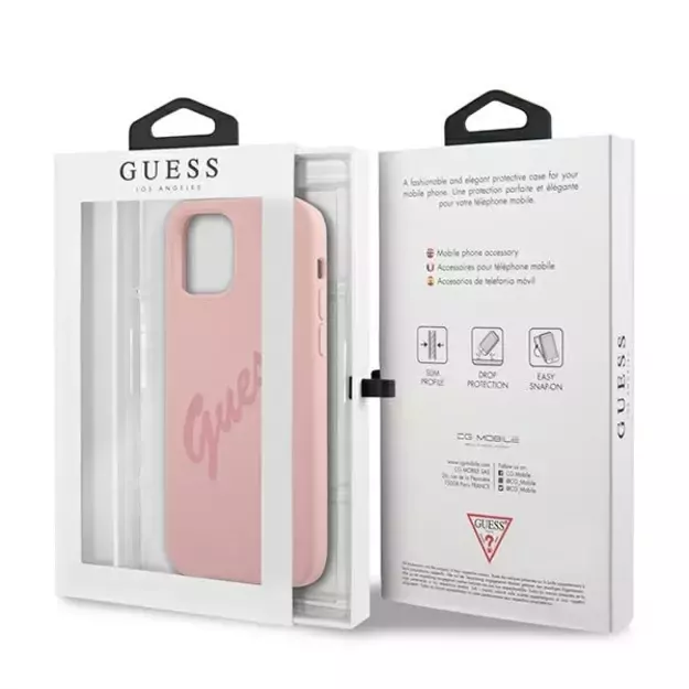 Guess GUHCP12LLSVSPI iPhone 12 Pro Max 6.7&quot  pink/pink hardcase Script Vintage 7