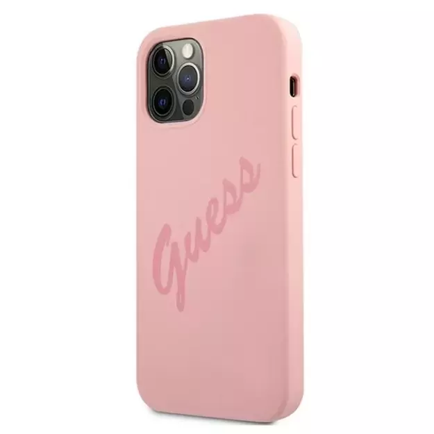 Guess GUHCP12LLSVSPI iPhone 12 Pro Max 6.7&quot  pink/pink hardcase Script Vintage 1