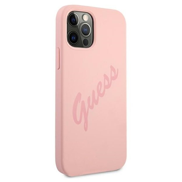 Guess GUHCP12LLSVSPI iPhone 12 Pro Max 6.7&quot  pink/pink hardcase Script Vintage 10