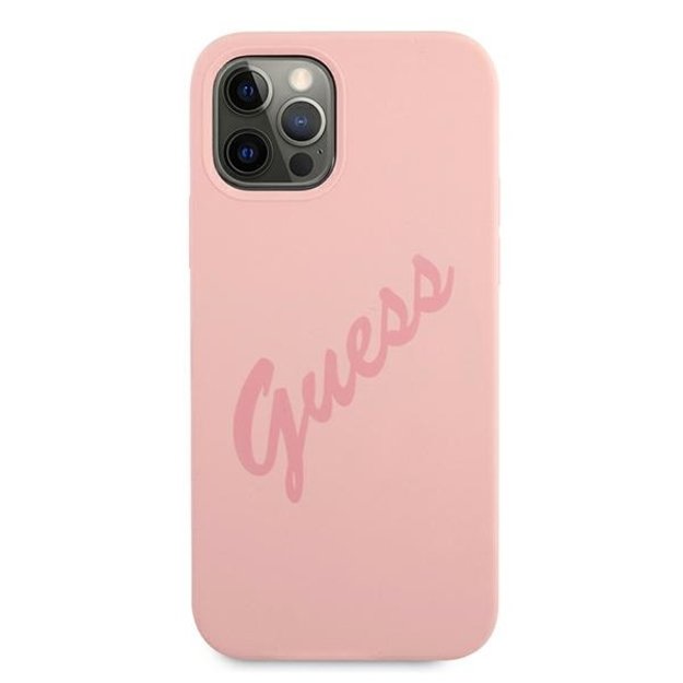 Guess GUHCP12LLSVSPI iPhone 12 Pro Max 6.7&quot  pink/pink hardcase Script Vintage 9