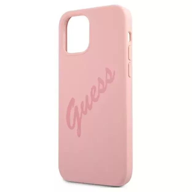 Guess GUHCP12LLSVSPI iPhone 12 Pro Max 6.7&quot  pink/pink hardcase Script Vintage 5