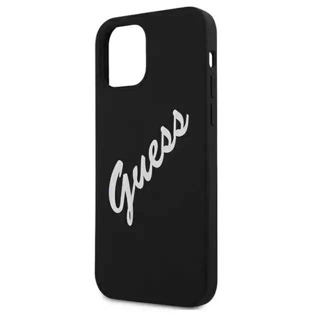 Guess GUHCP12SLSVSBW iPhone 12 mini 5.4&quot  black and white hardcase Silicone Vintage 12