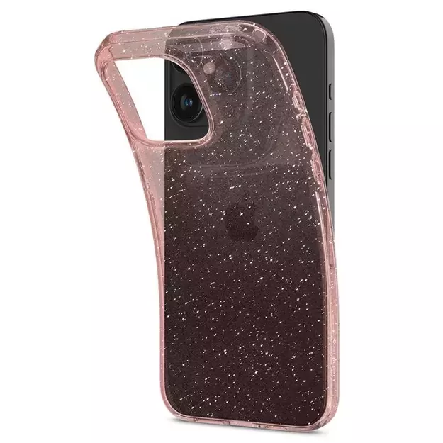 Spigen Liquid Crystal Glitter iPhone 15 Pro Max Case - Pink/Clear 10