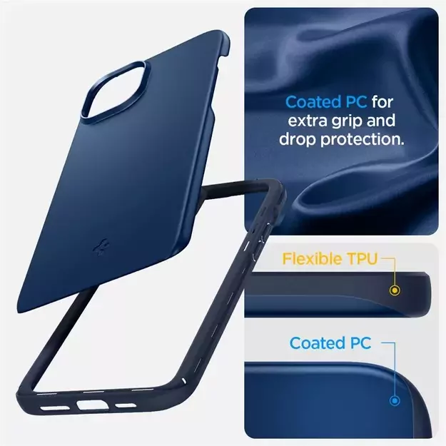 Spigen Thin Fit iPhone 15 Plus Case - Blue 6