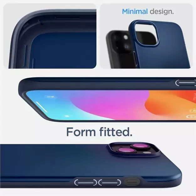 Spigen Thin Fit iPhone 15 Plus Case - Blue 4