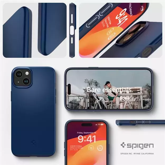 Spigen Thin Fit iPhone 15 Plus Case - Blue 22