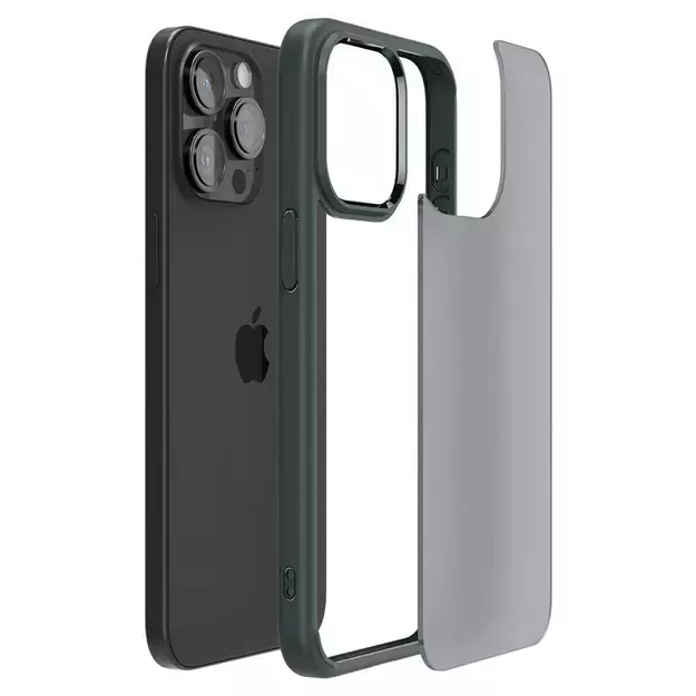 Spigen Ultra Hybrid iPhone 15 Pro Case - Dark Green 25