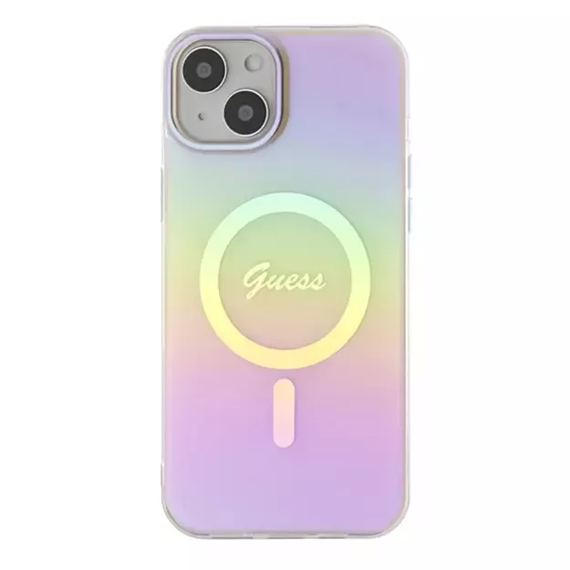 Guess GUHMP15MHITSP iPhone 15 Plus 6.7&quot  pink/pink hardcase IML Iridescent MagSafe 2