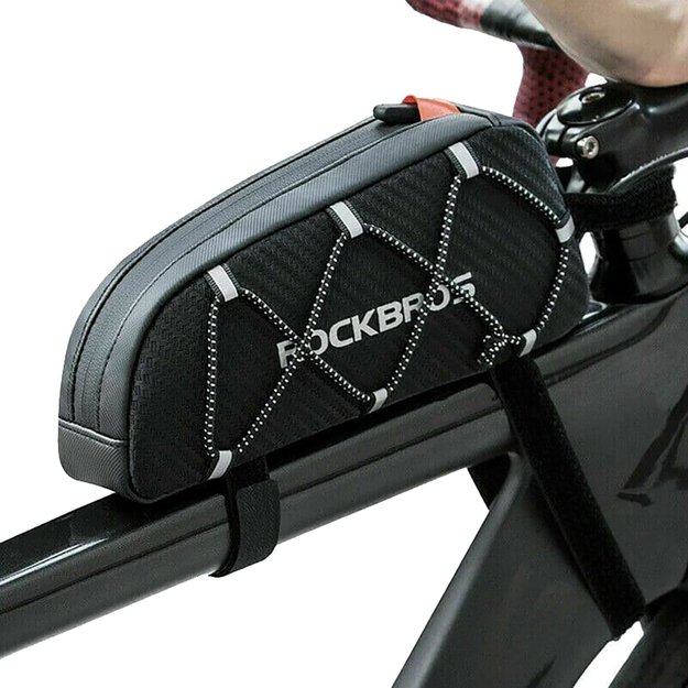 Rockbros 039BK bicycle frame bag 1 l with braid - black 1