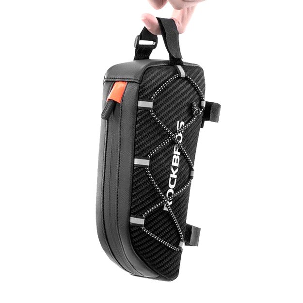 Rockbros 039BK bicycle frame bag 1 l with braid - black 10