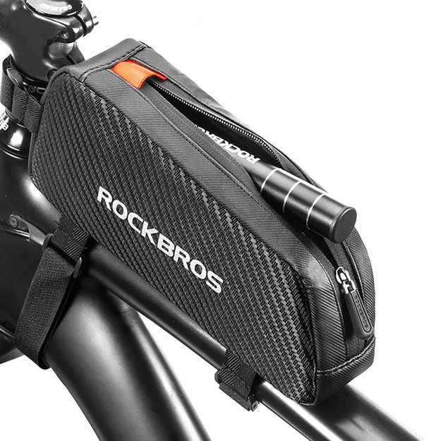 Rockbros 039BK bicycle frame bag 1 l with braid - black 9