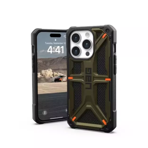 UAG Monarch case for iPhone 15 Pro - green kevlar 3