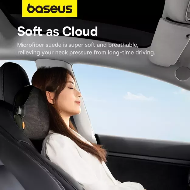 Baseus ComfortRide Series car headrest cushion with 2 materials - dark green 13