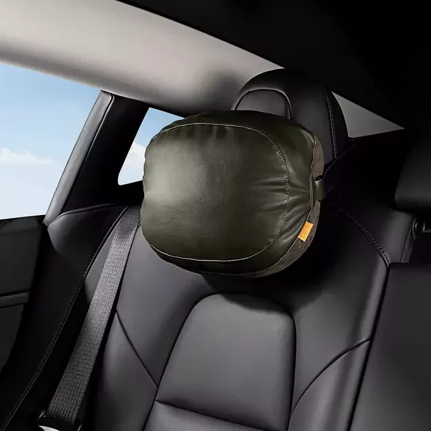 Baseus ComfortRide Series car headrest cushion with 2 materials - dark green 8