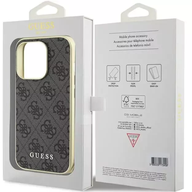 Guess GUHCP15LGF4GGR iPhone 15 Pro 6.1&quot  gray/gray hardcase 4G Charms Collection 14