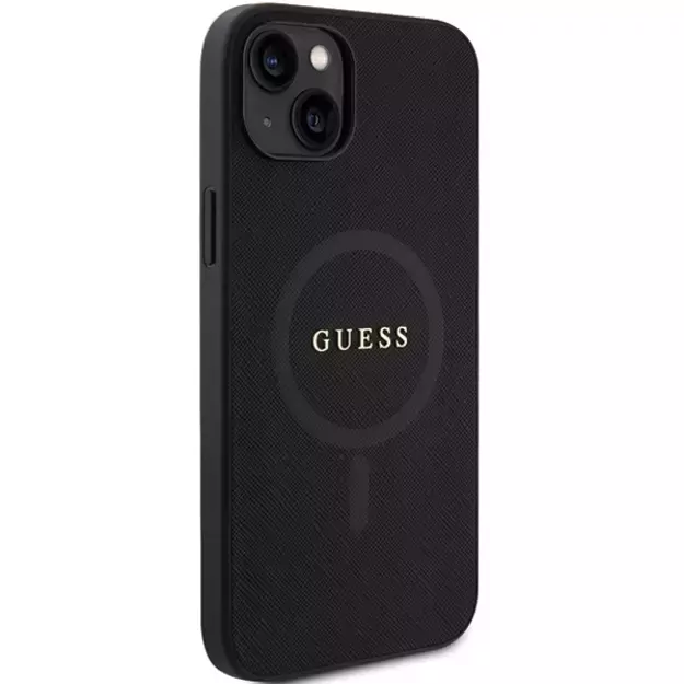 Guess GUHMP15MPSAHMCK iPhone 15 Plus 6.7&quot  black/black hardcase Saffiano MagSafe 3