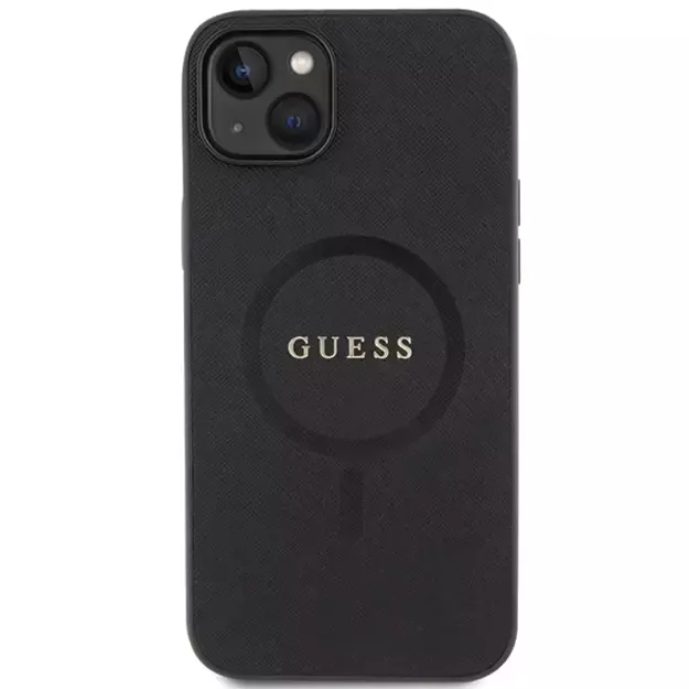 Guess GUHMP15MPSAHMCK iPhone 15 Plus 6.7&quot  black/black hardcase Saffiano MagSafe 2