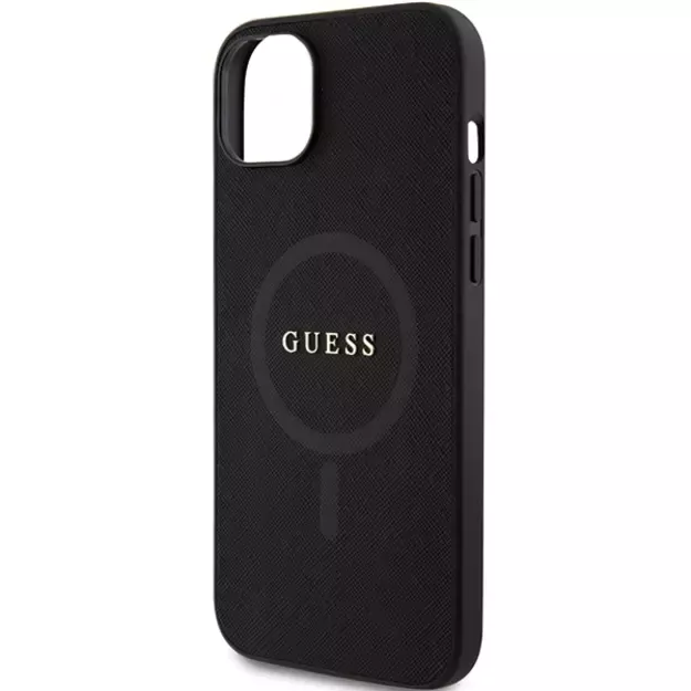 Guess GUHMP15MPSAHMCK iPhone 15 Plus 6.7&quot  black/black hardcase Saffiano MagSafe 5