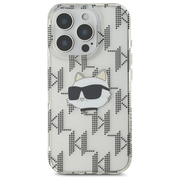 Karl Lagerfeld IML Choupette Head Electroplated iPhone 16 Pro Case - Clear 2