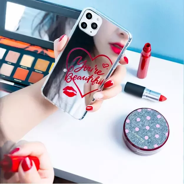 Kingxbar Angel mirror case decorated with original Swarovski crystals iPhone 11 Pro Max transparent 6