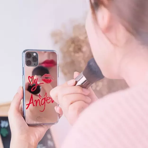 Kingxbar Angel mirror case decorated with original Swarovski crystals iPhone 11 Pro Max transparent 2