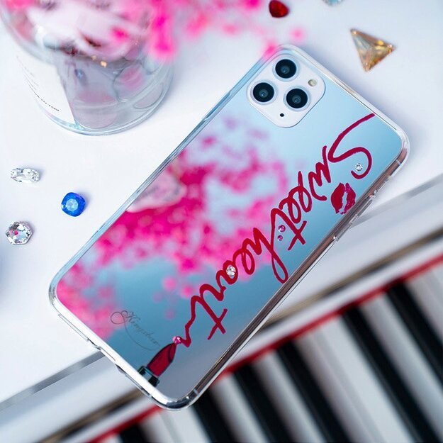 Kingxbar Angel mirror case decorated with original Swarovski crystals iPhone 11 Pro Max transparent 15