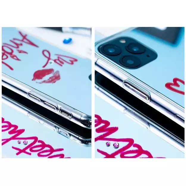 Kingxbar Angel mirror case decorated with original Swarovski crystals iPhone 11 Pro Max transparent 11