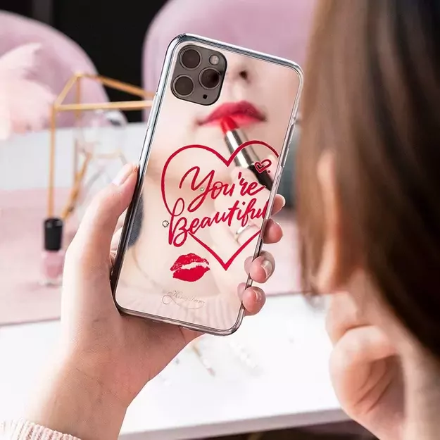 Kingxbar Angel mirror case decorated with original Swarovski crystals iPhone 11 Pro Max transparent 13
