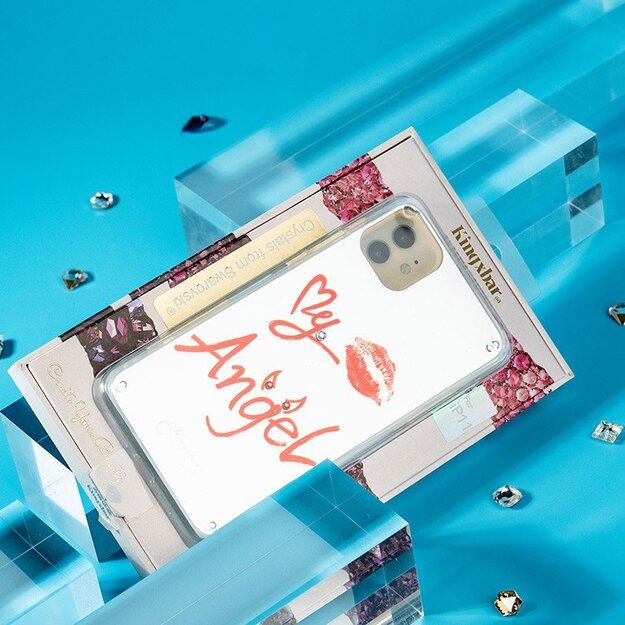 Kingxbar Angel mirror case decorated with original Swarovski crystals iPhone 11 Pro Max transparent 16