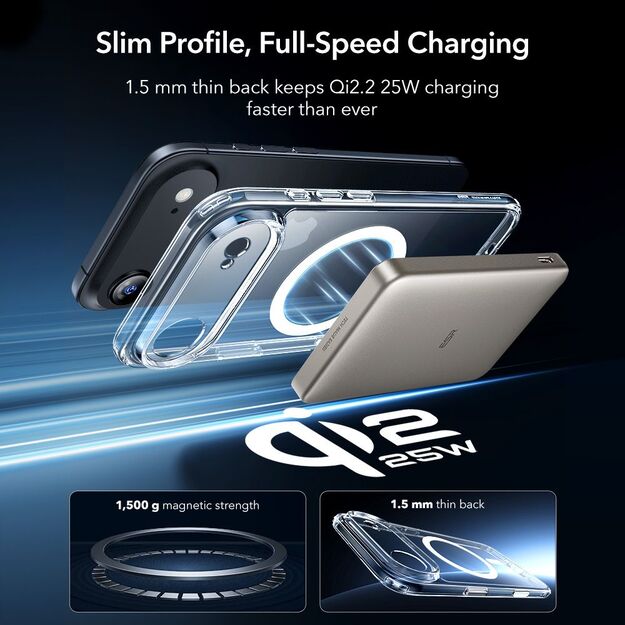 ESR Classic Hybrid MagSafe + Tempered Glass Set for iPhone 17 Air - Clear 5