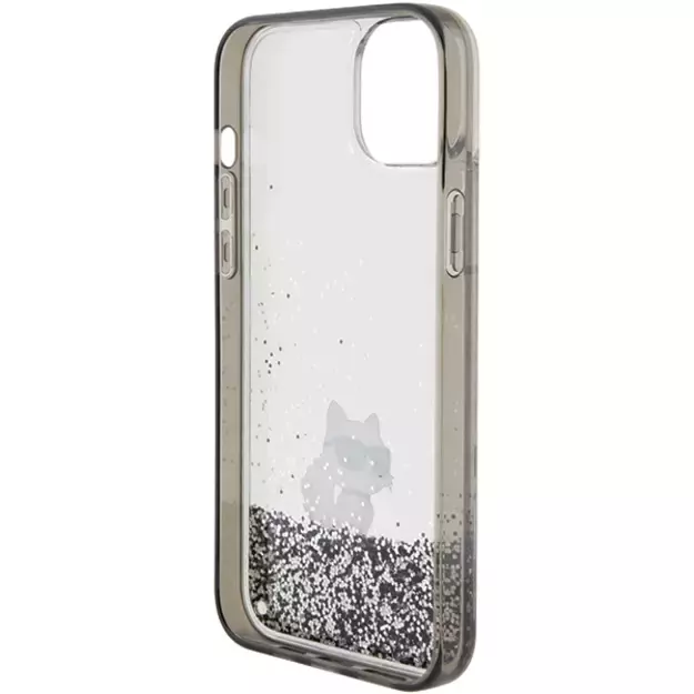 Karl Lagerfeld Liquid Glitter Choupette case for iPhone 15 Plus - transparent 6